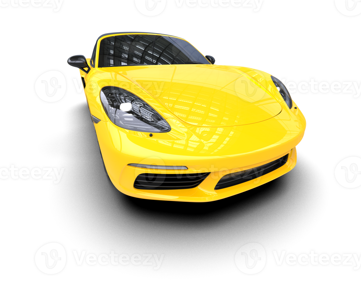 Realistic sport car isolated on background. 3d rendering - illustration png