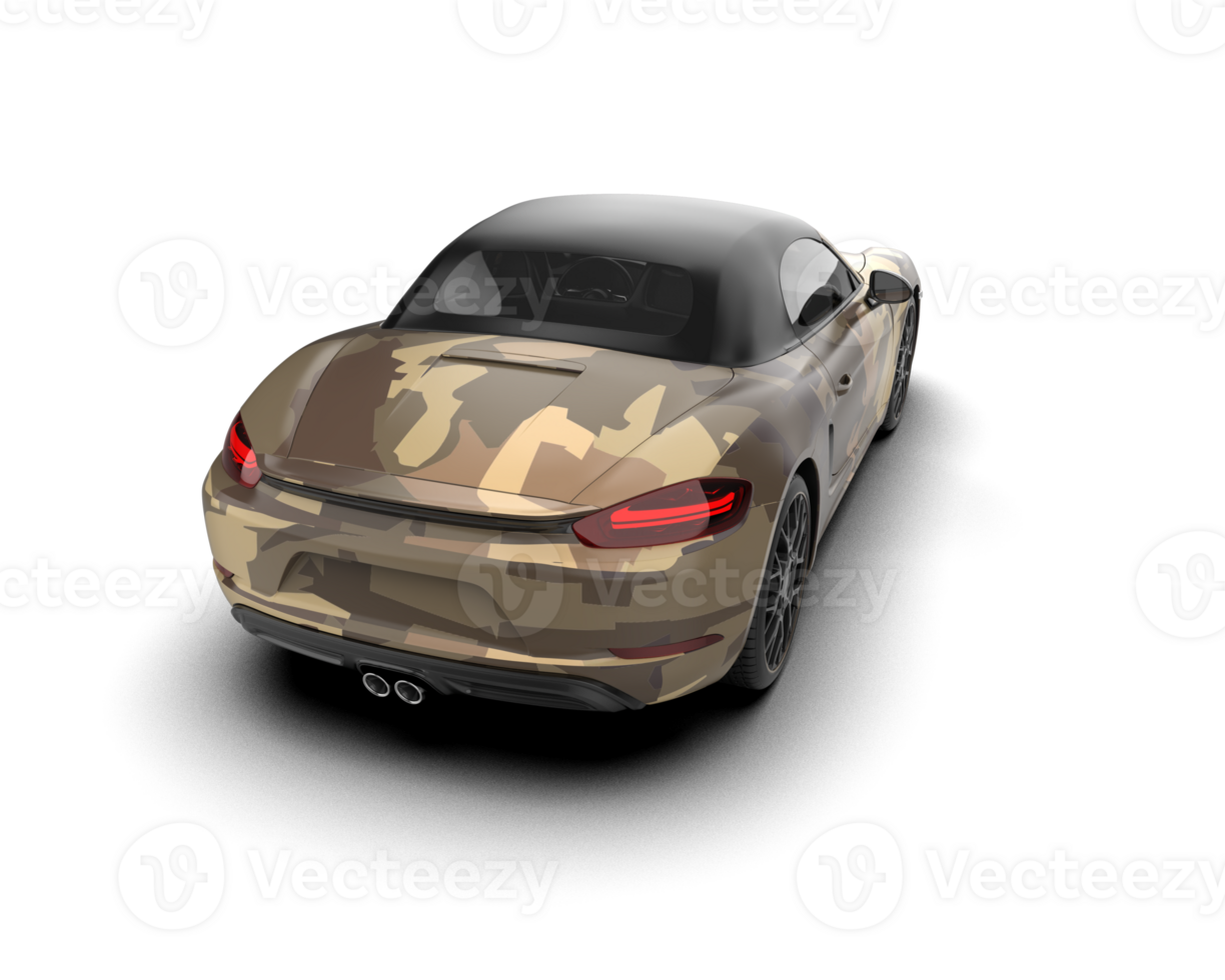 Realistic sport car isolated on background. 3d rendering - illustration png