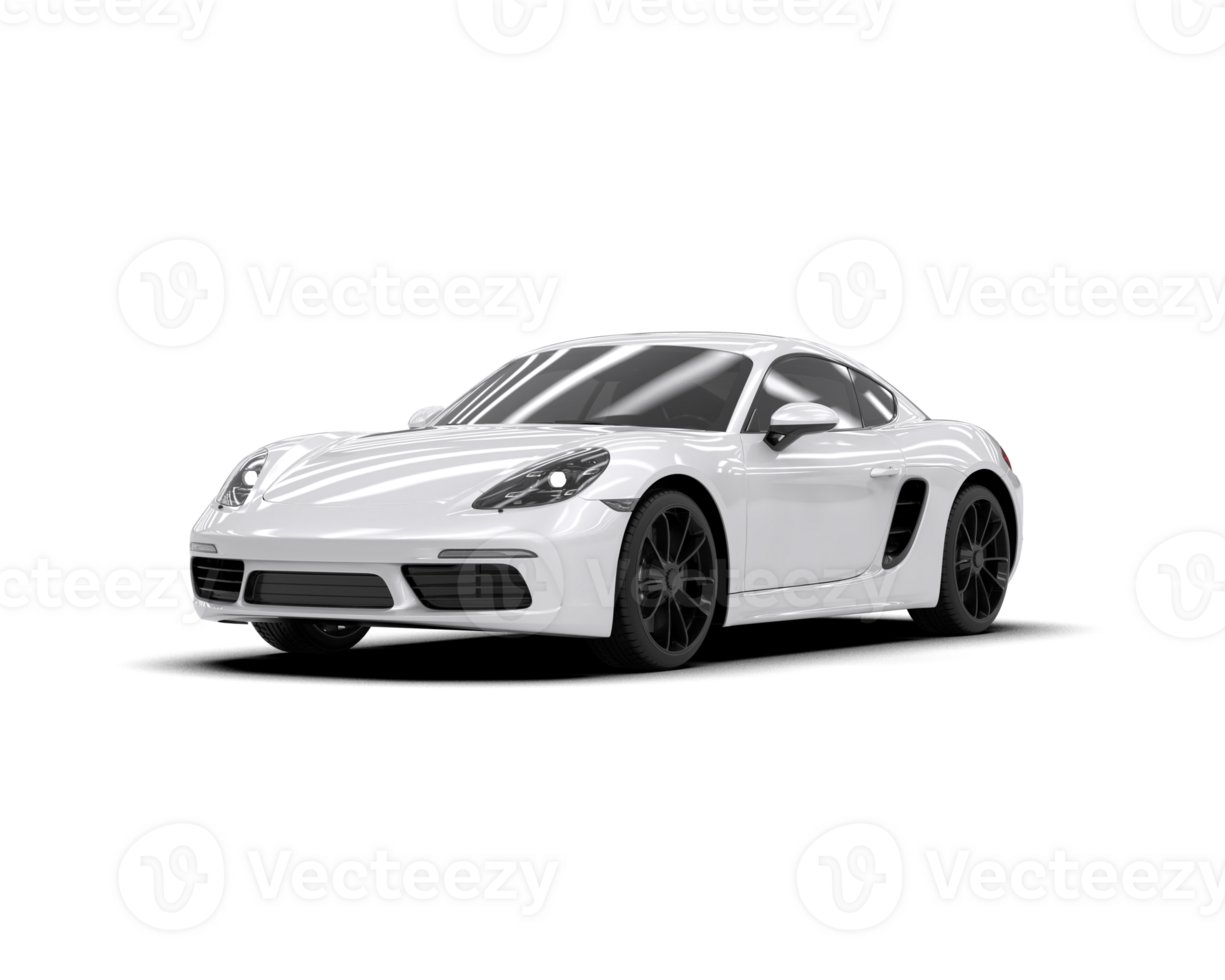 Realistic sport car isolated on background. 3d rendering - illustration png