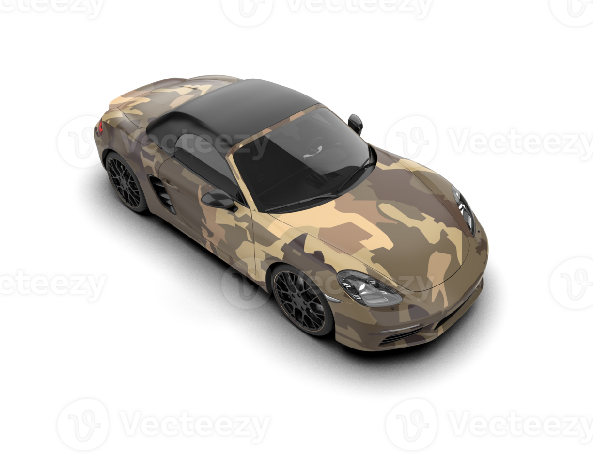 Realistic sport car isolated on background. 3d rendering - illustration png