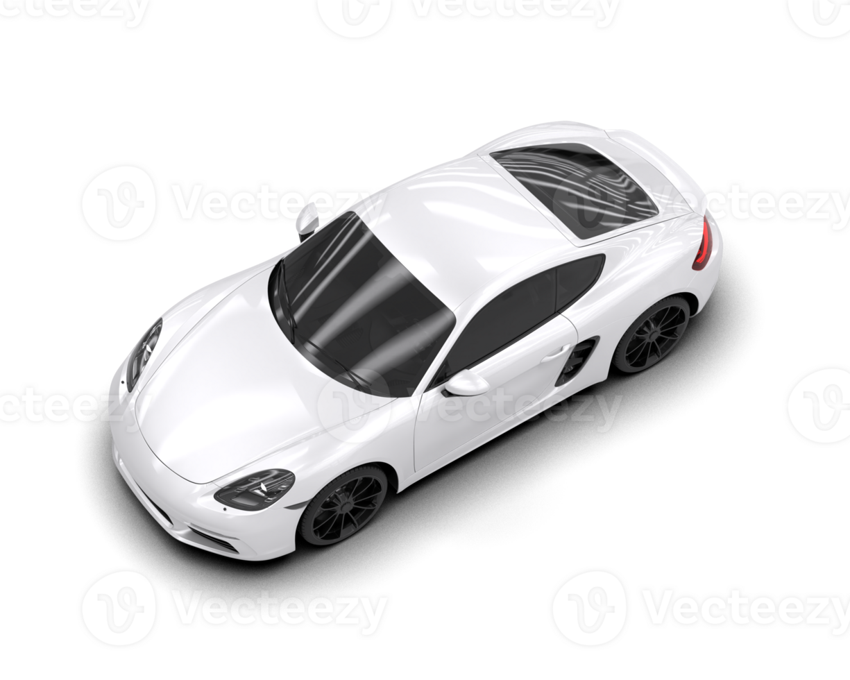 Realistic sport car isolated on background. 3d rendering - illustration png