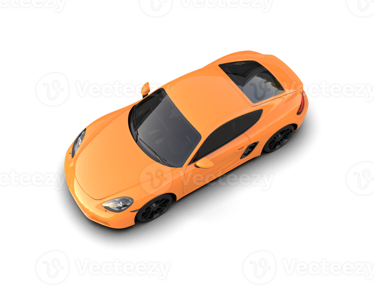 Realistic sport car isolated on background. 3d rendering - illustration png