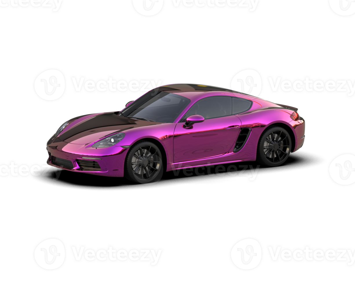 Realistic sport car isolated on background. 3d rendering - illustration png