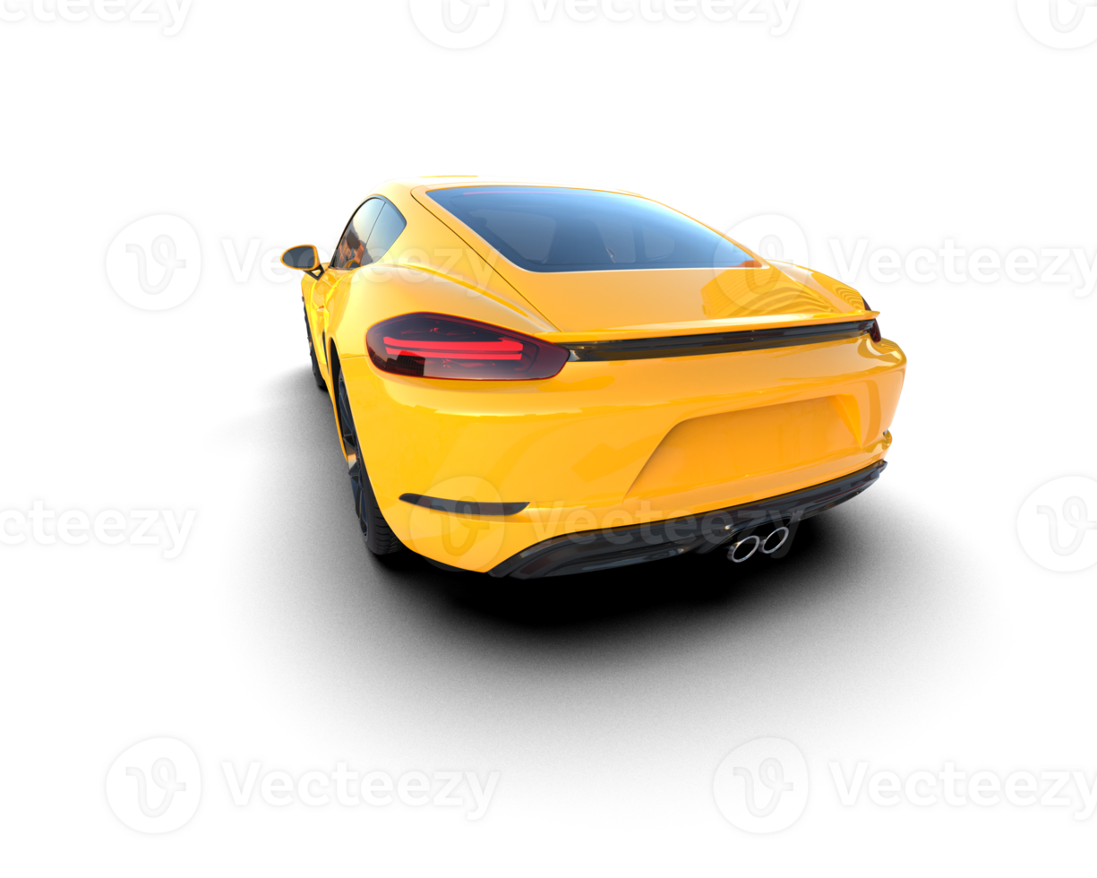 Realistic sport car isolated on background. 3d rendering - illustration png