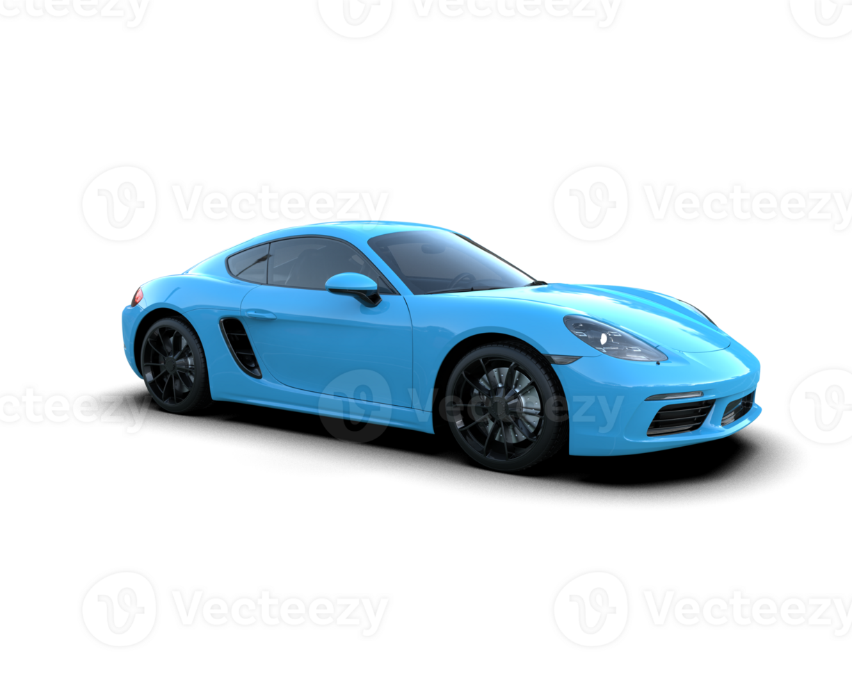 Realistic sport car isolated on background. 3d rendering - illustration png