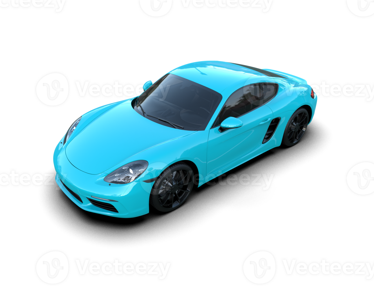 Realistic sport car isolated on background. 3d rendering - illustration png