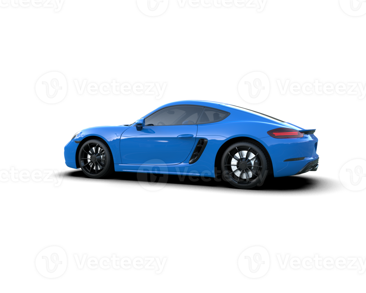 Realistic sport car isolated on background. 3d rendering - illustration png