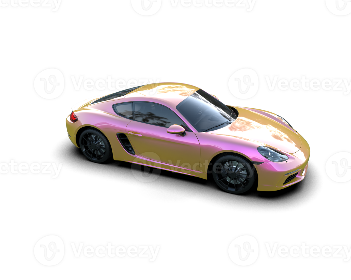 Realistic sport car isolated on background. 3d rendering - illustration png