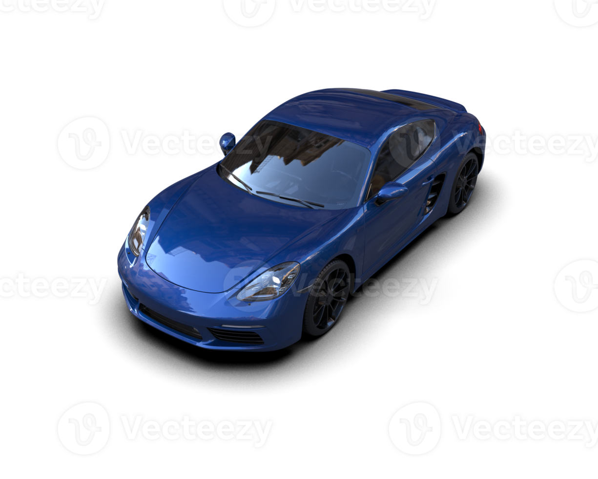 Realistic sport car isolated on background. 3d rendering - illustration png