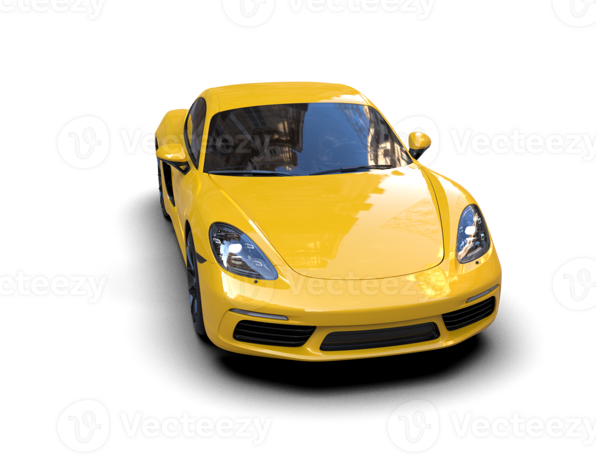 Realistic sport car isolated on background. 3d rendering - illustration png