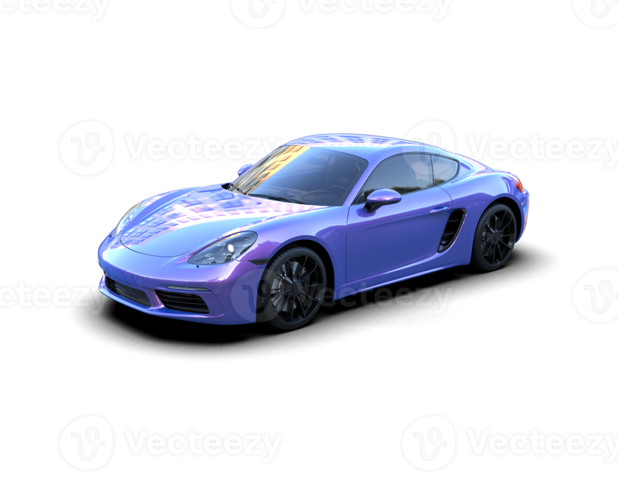 Realistic sport car isolated on background. 3d rendering - illustration png
