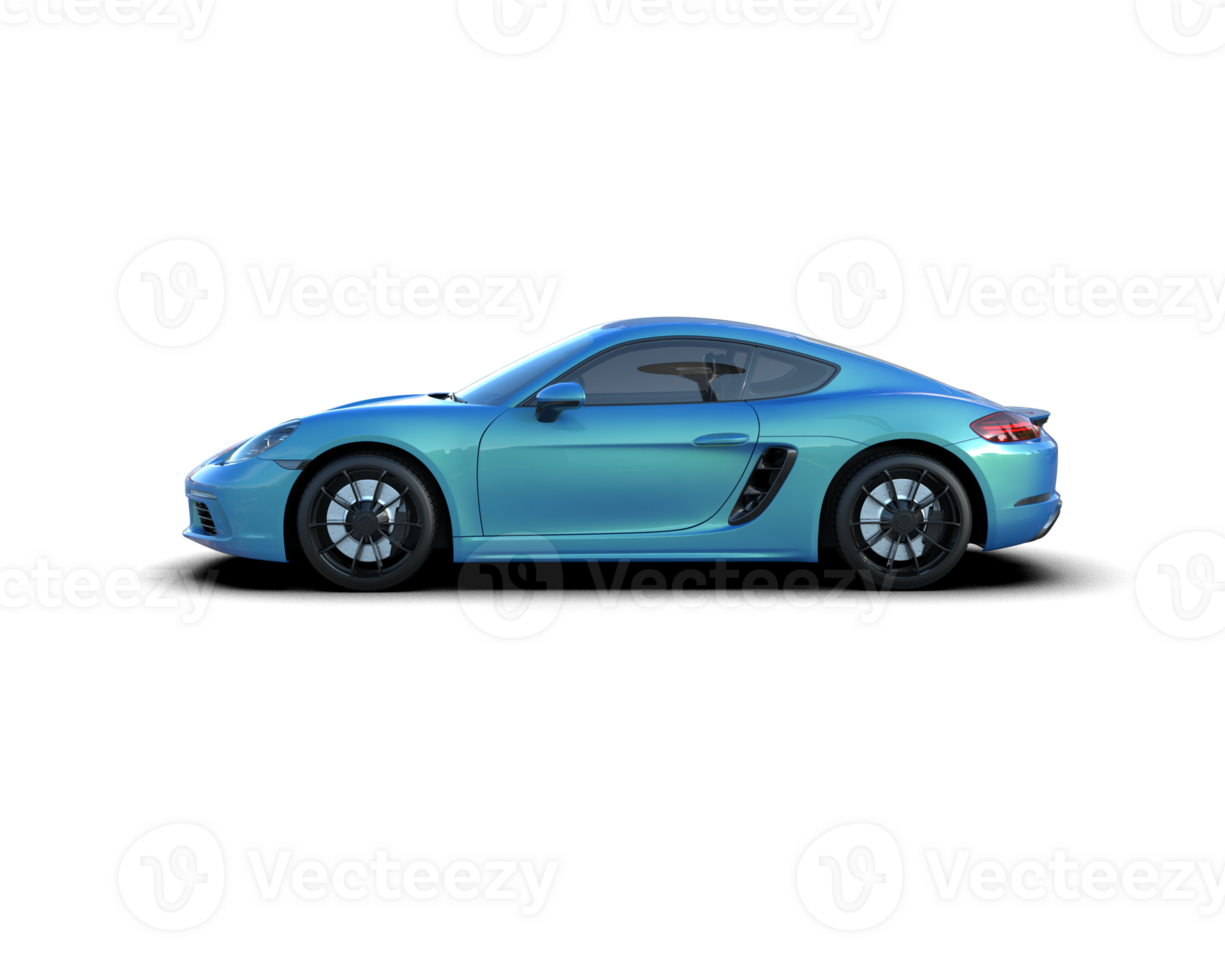 Realistic sport car isolated on background. 3d rendering - illustration png