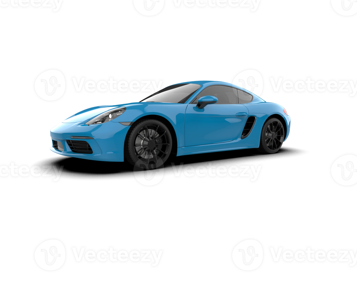 Realistic sport car isolated on background. 3d rendering - illustration png