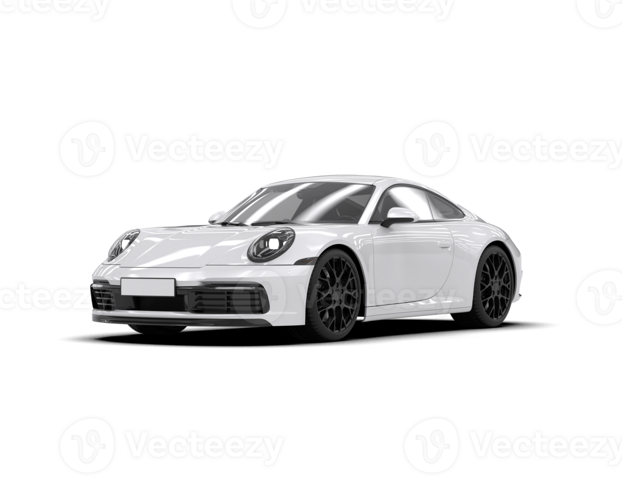 Realistic sport car isolated on background. 3d rendering - illustration png