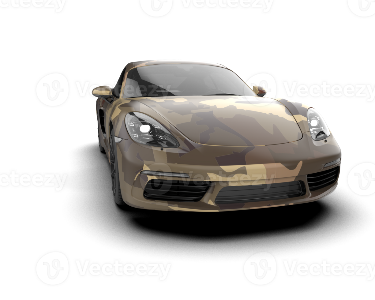 Realistic sport car isolated on background. 3d rendering - illustration png