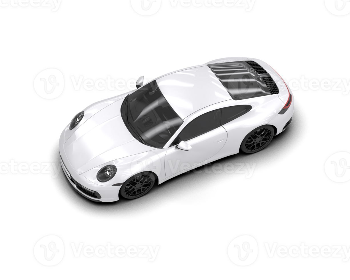 Realistic sport car isolated on background. 3d rendering - illustration png