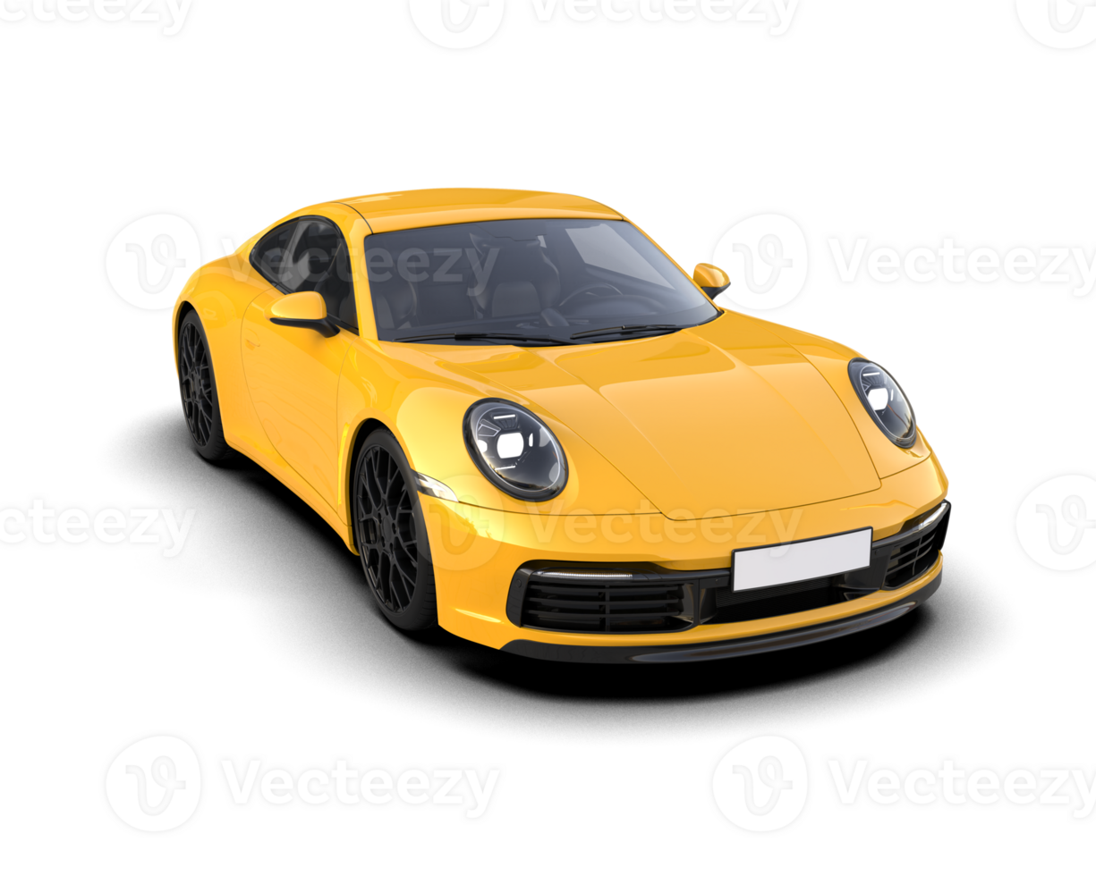 Realistic sport car isolated on background. 3d rendering - illustration png