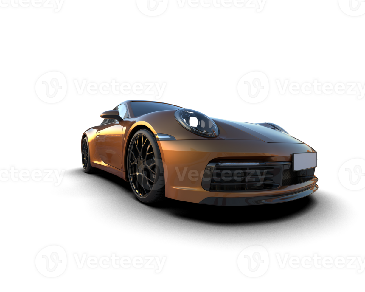Realistic sport car isolated on background. 3d rendering - illustration png
