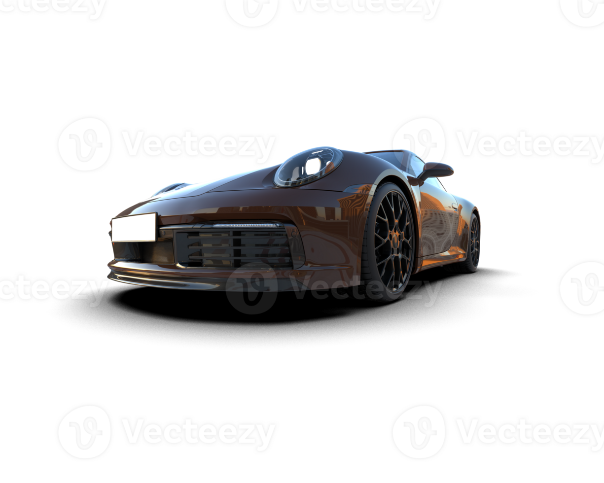 Realistic sport car isolated on background. 3d rendering - illustration png