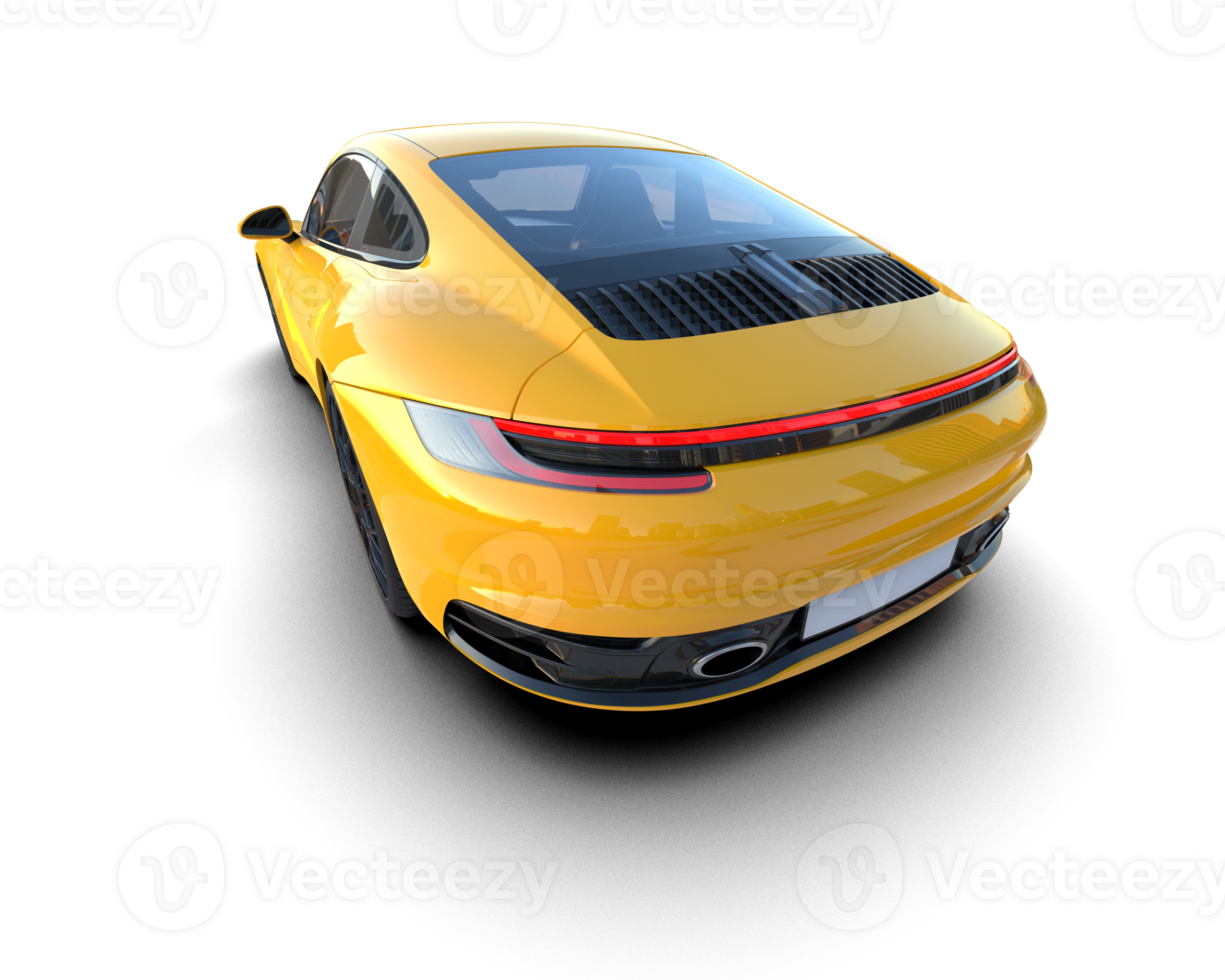 Realistic sport car isolated on background. 3d rendering - illustration png