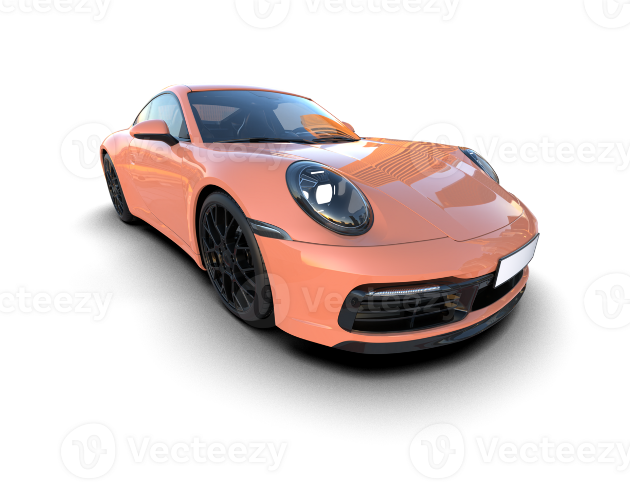 Realistic sport car isolated on background. 3d rendering - illustration png