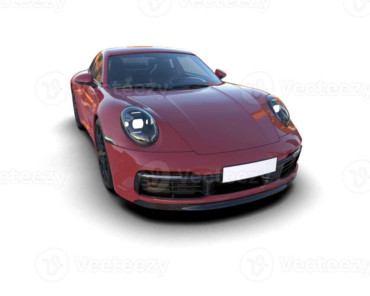 Realistic sport car isolated on background. 3d rendering - illustration png