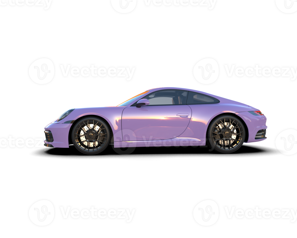 Realistic sport car isolated on background. 3d rendering - illustration png