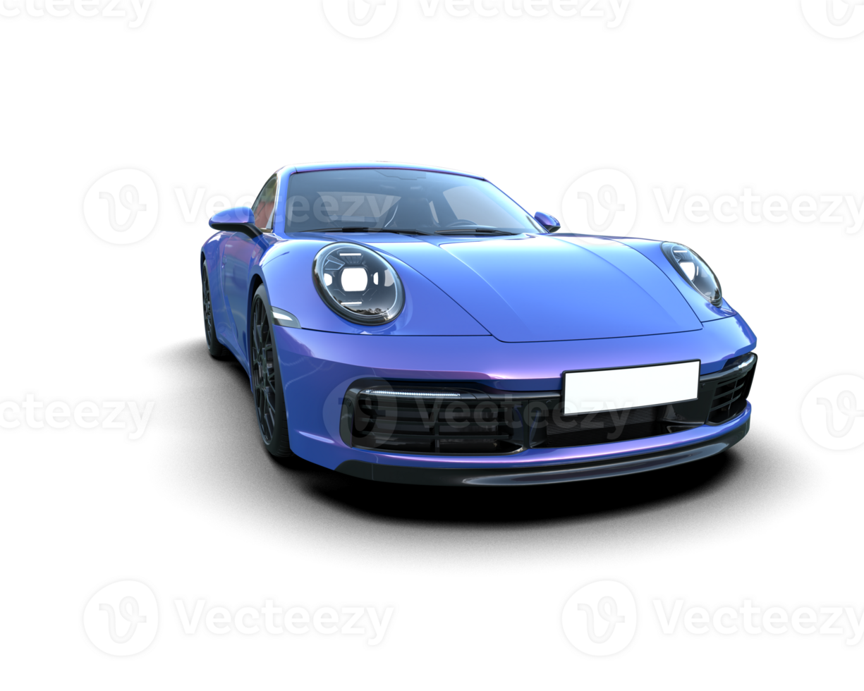 Realistic sport car isolated on background. 3d rendering - illustration png