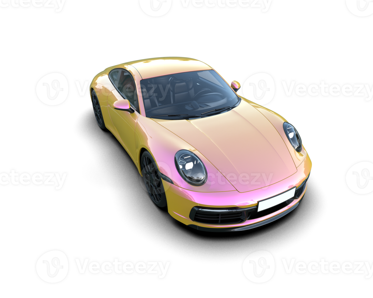 Realistic sport car isolated on background. 3d rendering - illustration png