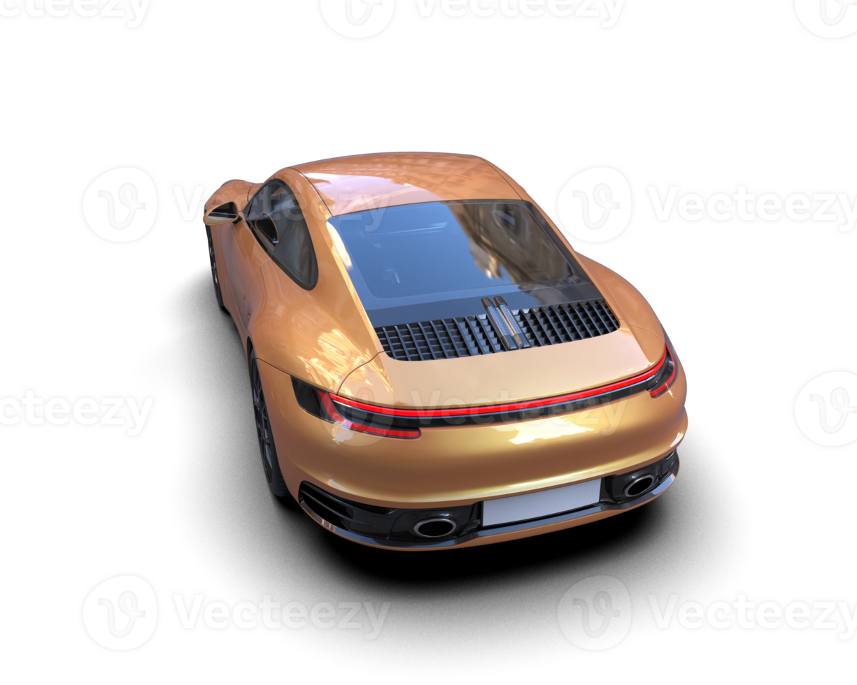 Realistic sport car isolated on background. 3d rendering - illustration png