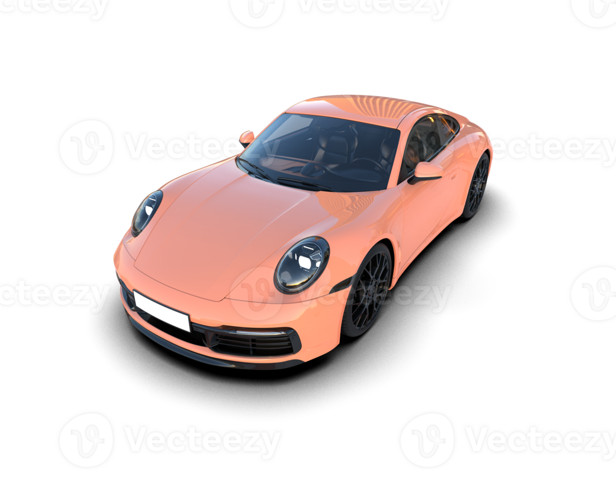 Realistic sport car isolated on background. 3d rendering - illustration png