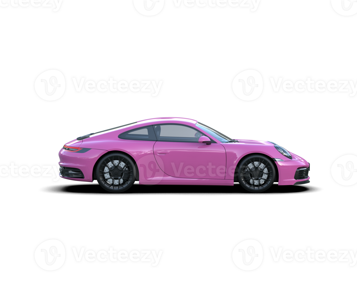 Realistic sport car isolated on background. 3d rendering - illustration png