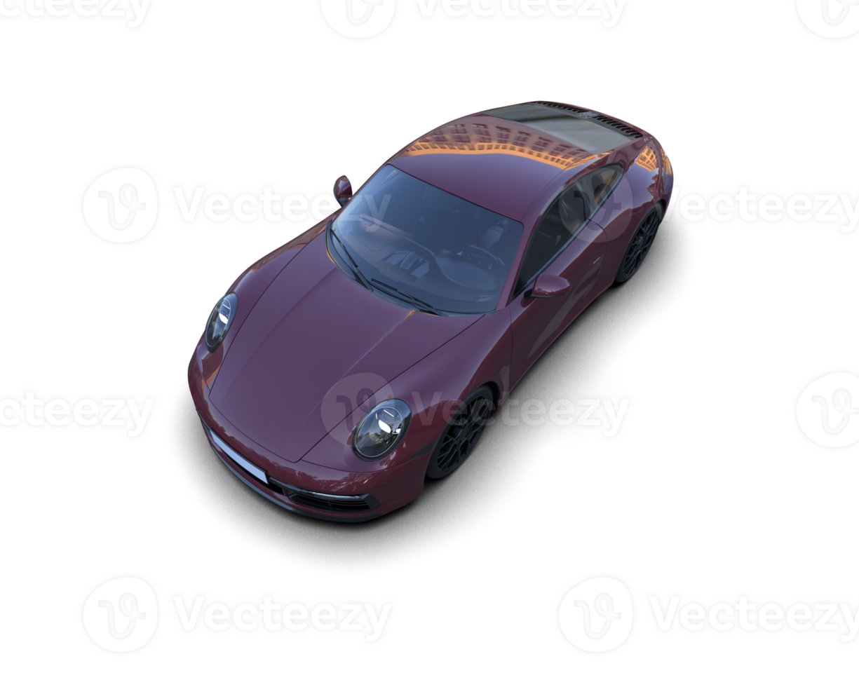 Realistic sport car isolated on background. 3d rendering - illustration png
