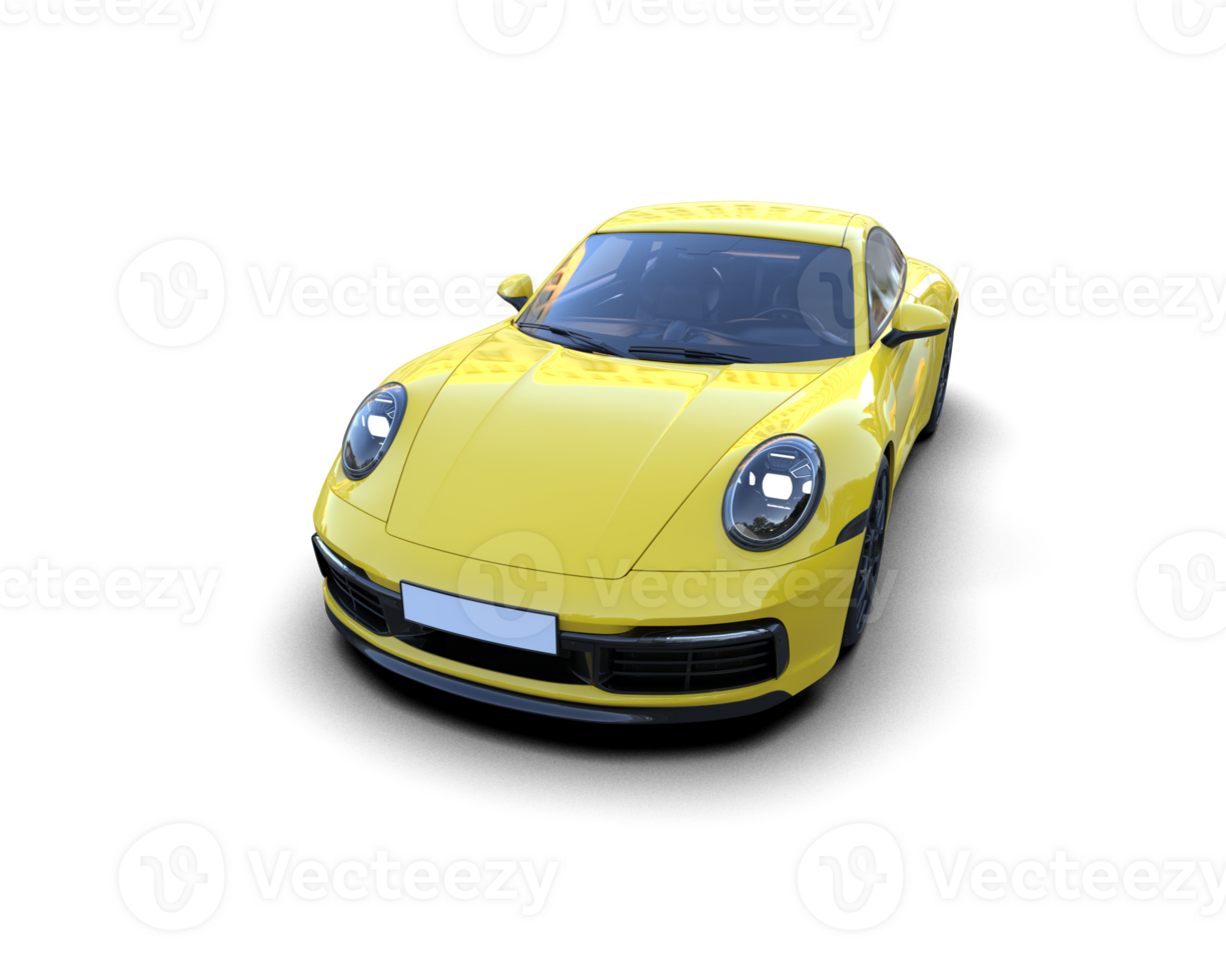 Realistic sport car isolated on background. 3d rendering - illustration png