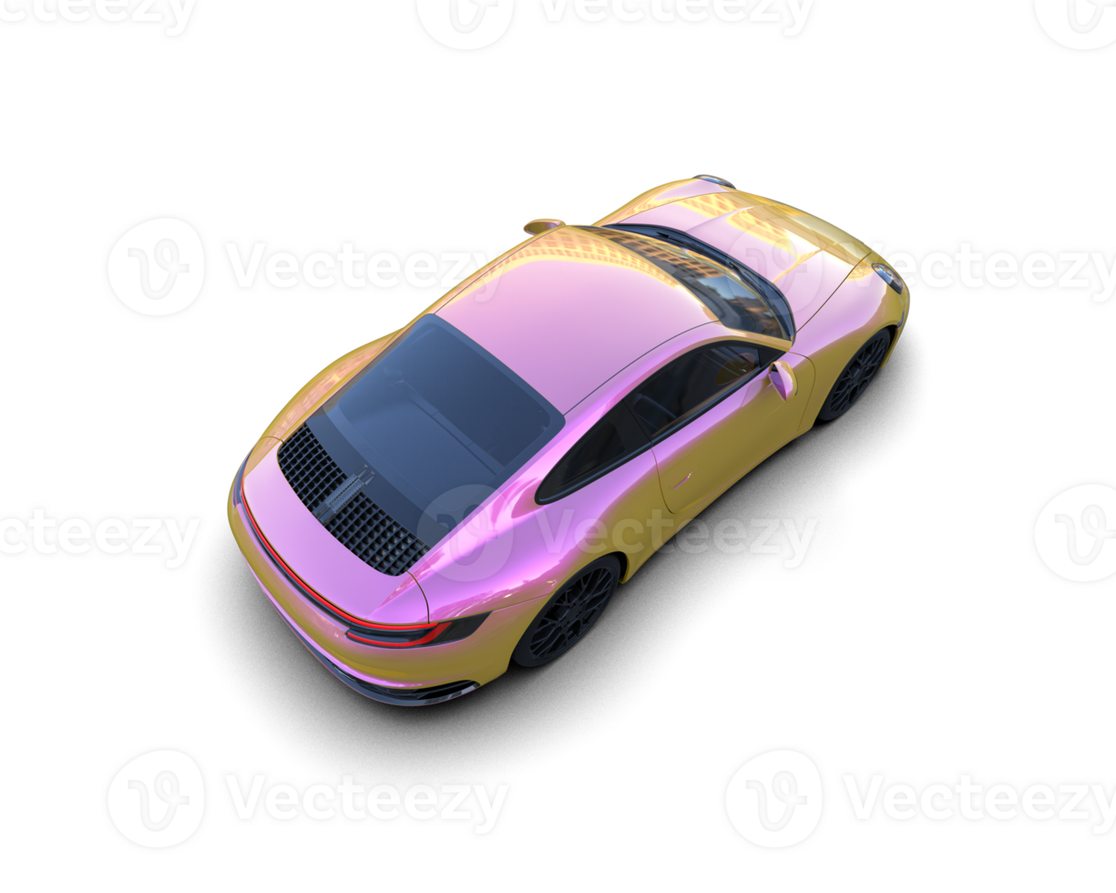 Realistic sport car isolated on background. 3d rendering - illustration png