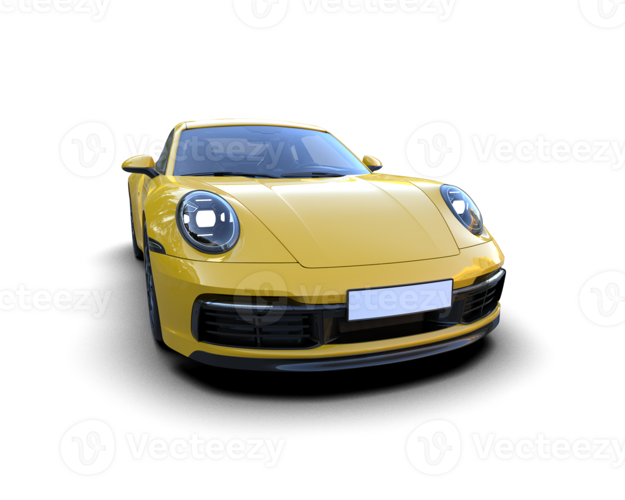 Realistic sport car isolated on background. 3d rendering - illustration png