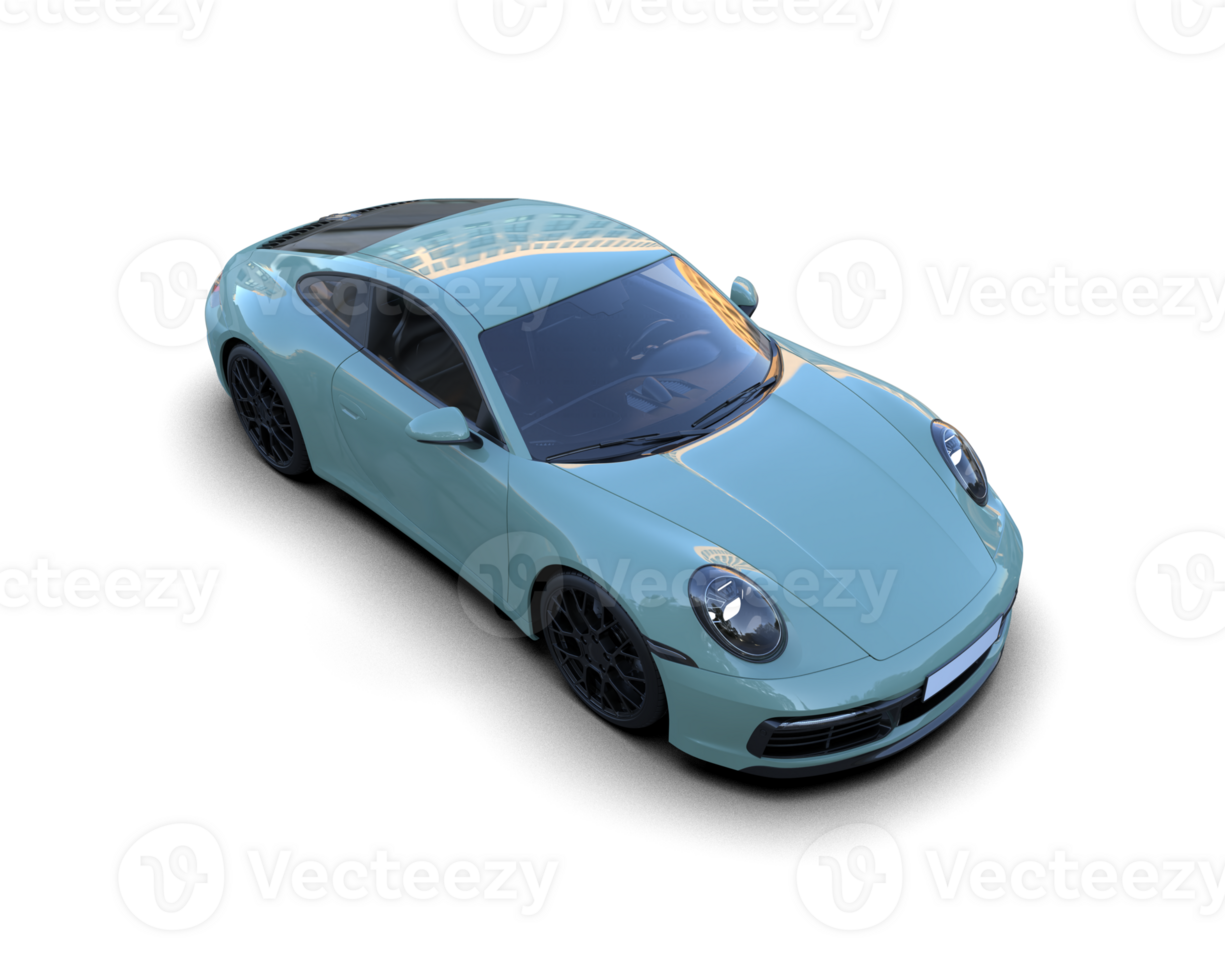 Realistic sport car isolated on background. 3d rendering - illustration png