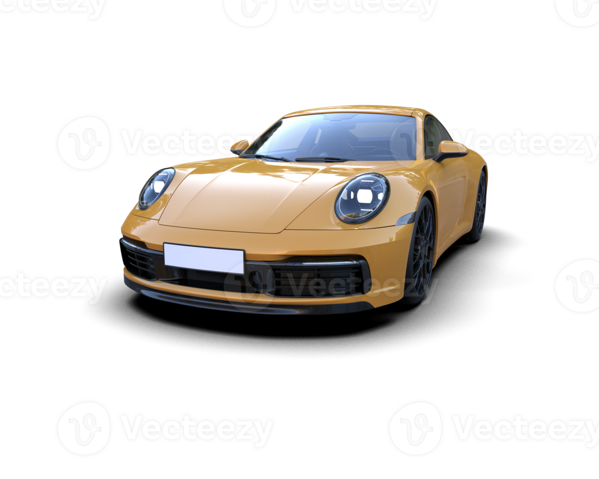 Realistic sport car isolated on background. 3d rendering - illustration png
