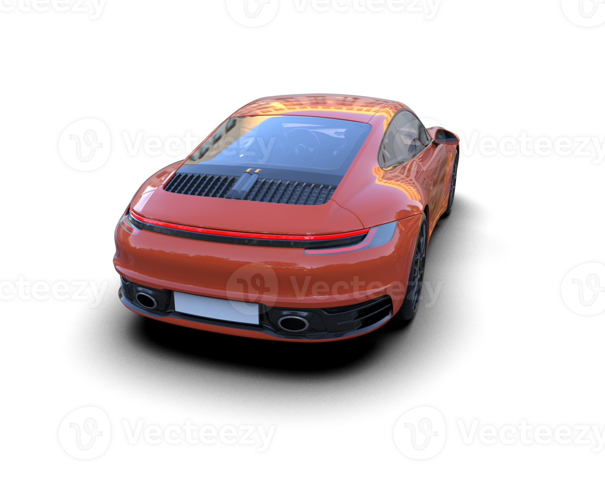 Realistic sport car isolated on background. 3d rendering - illustration png