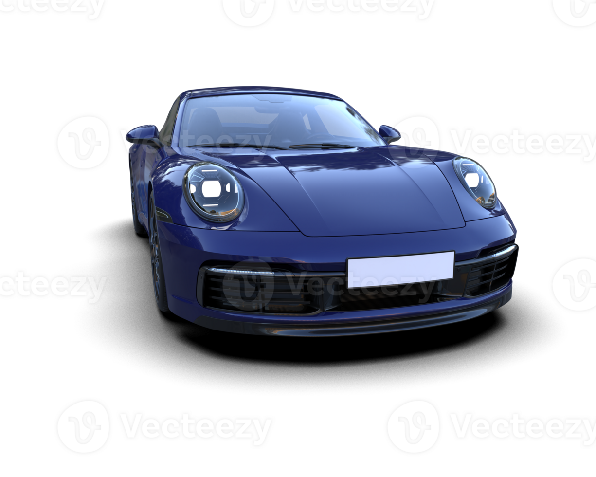 Realistic sport car isolated on background. 3d rendering - illustration png