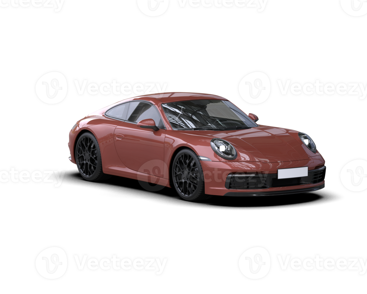 Realistic sport car isolated on background. 3d rendering - illustration png