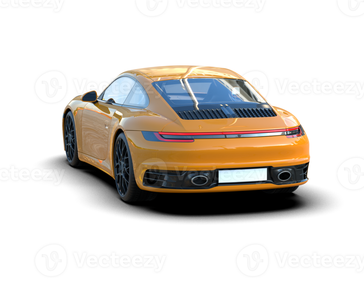 Realistic sport car isolated on background. 3d rendering - illustration png