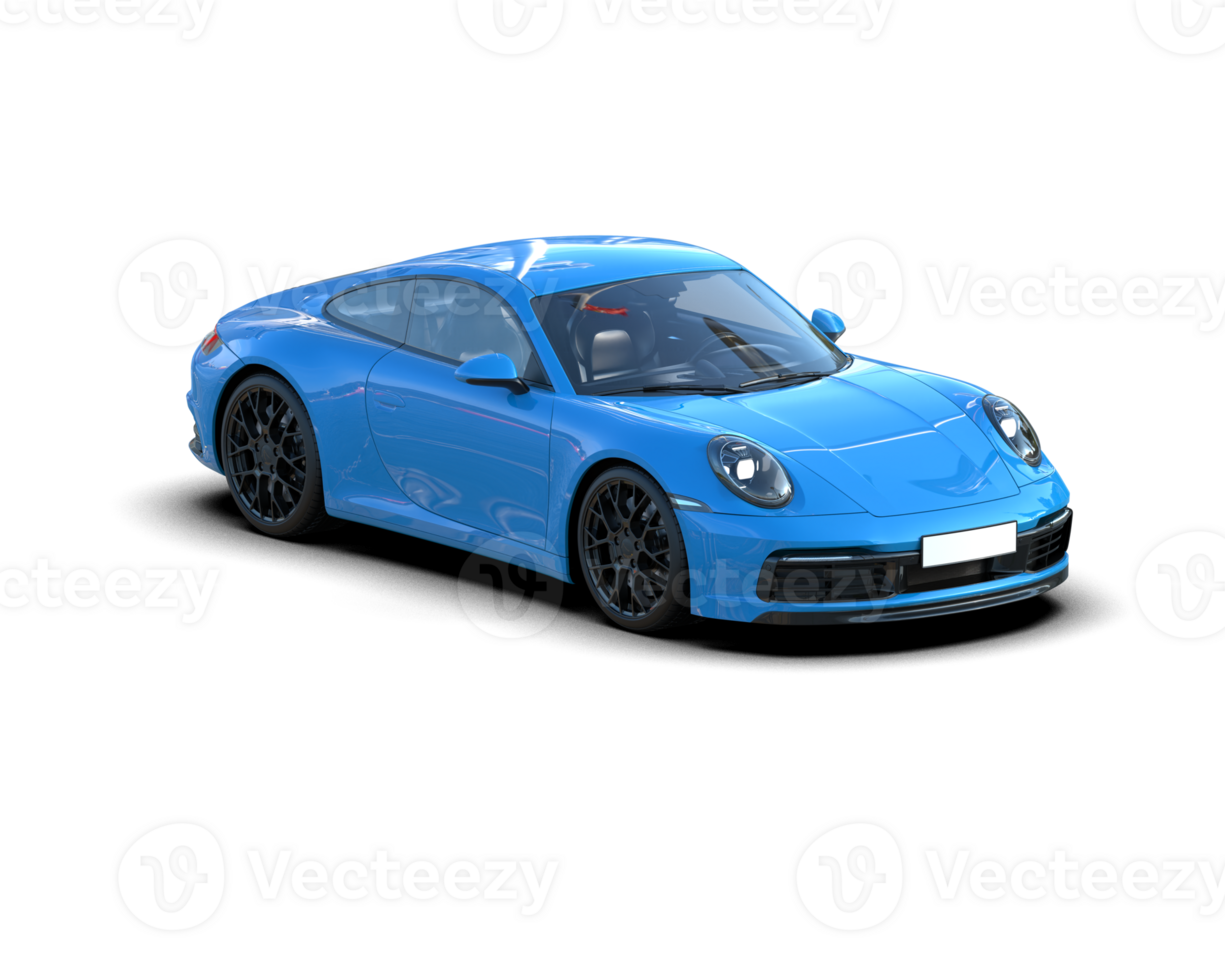 Realistic sport car isolated on background. 3d rendering - illustration png