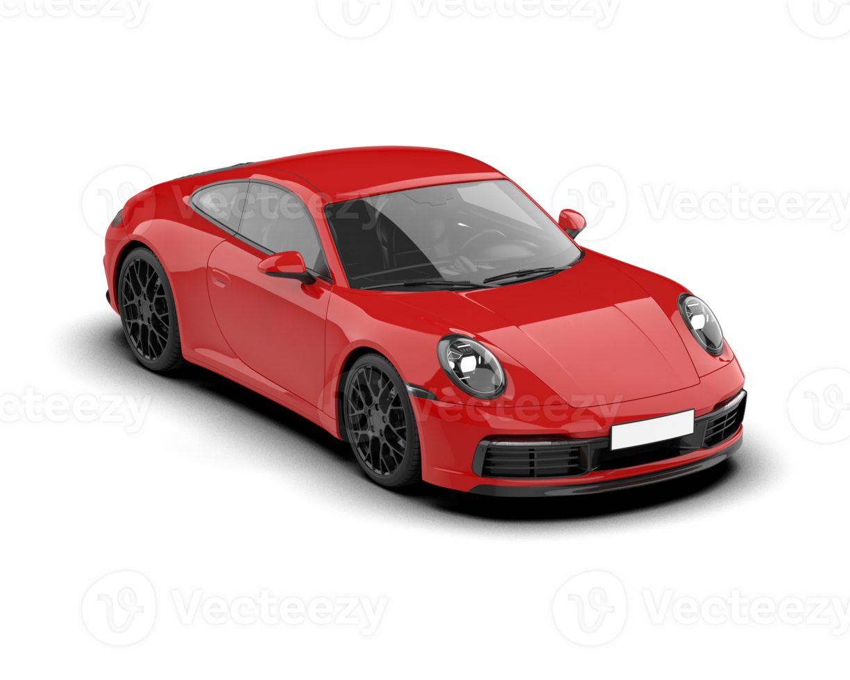 Realistic sport car isolated on background. 3d rendering - illustration png