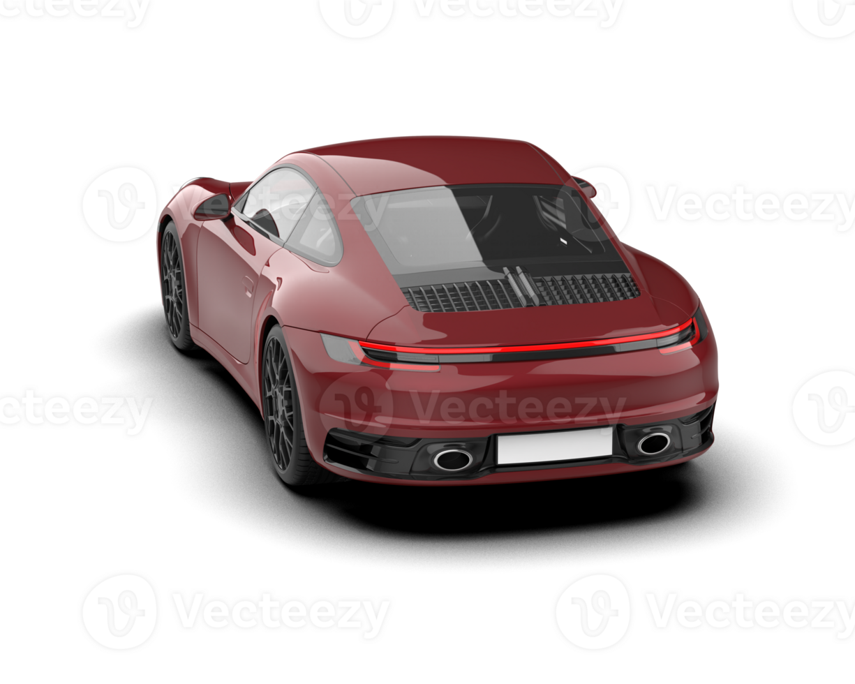 Realistic sport car isolated on background. 3d rendering - illustration png