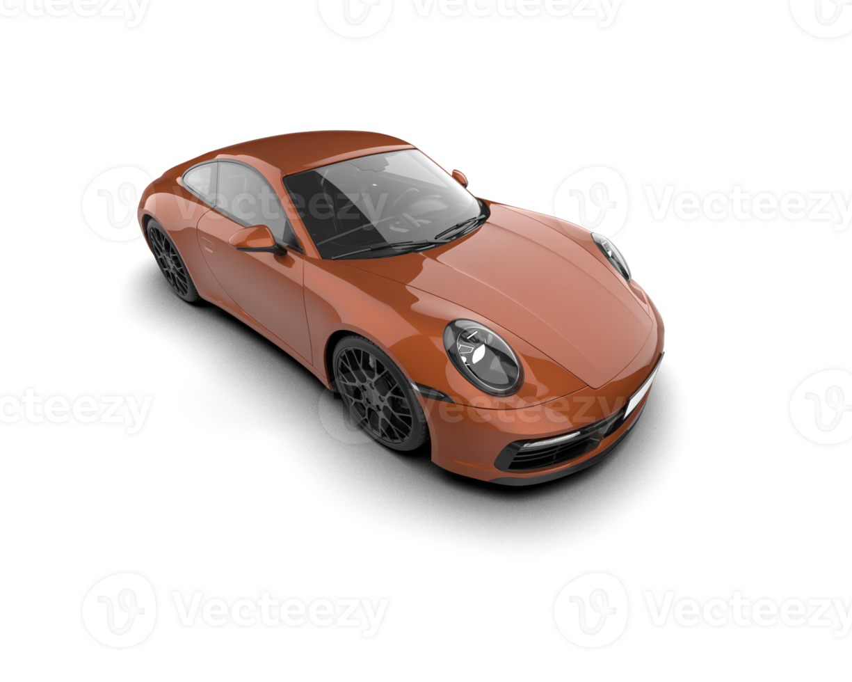 Realistic sport car isolated on background. 3d rendering - illustration png