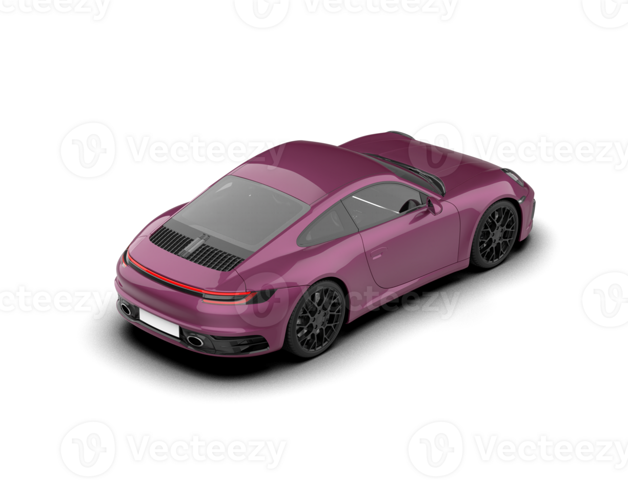 Realistic sport car isolated on background. 3d rendering - illustration png