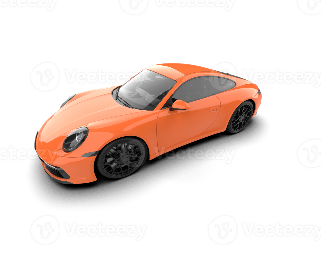 Realistic sport car isolated on background. 3d rendering - illustration png