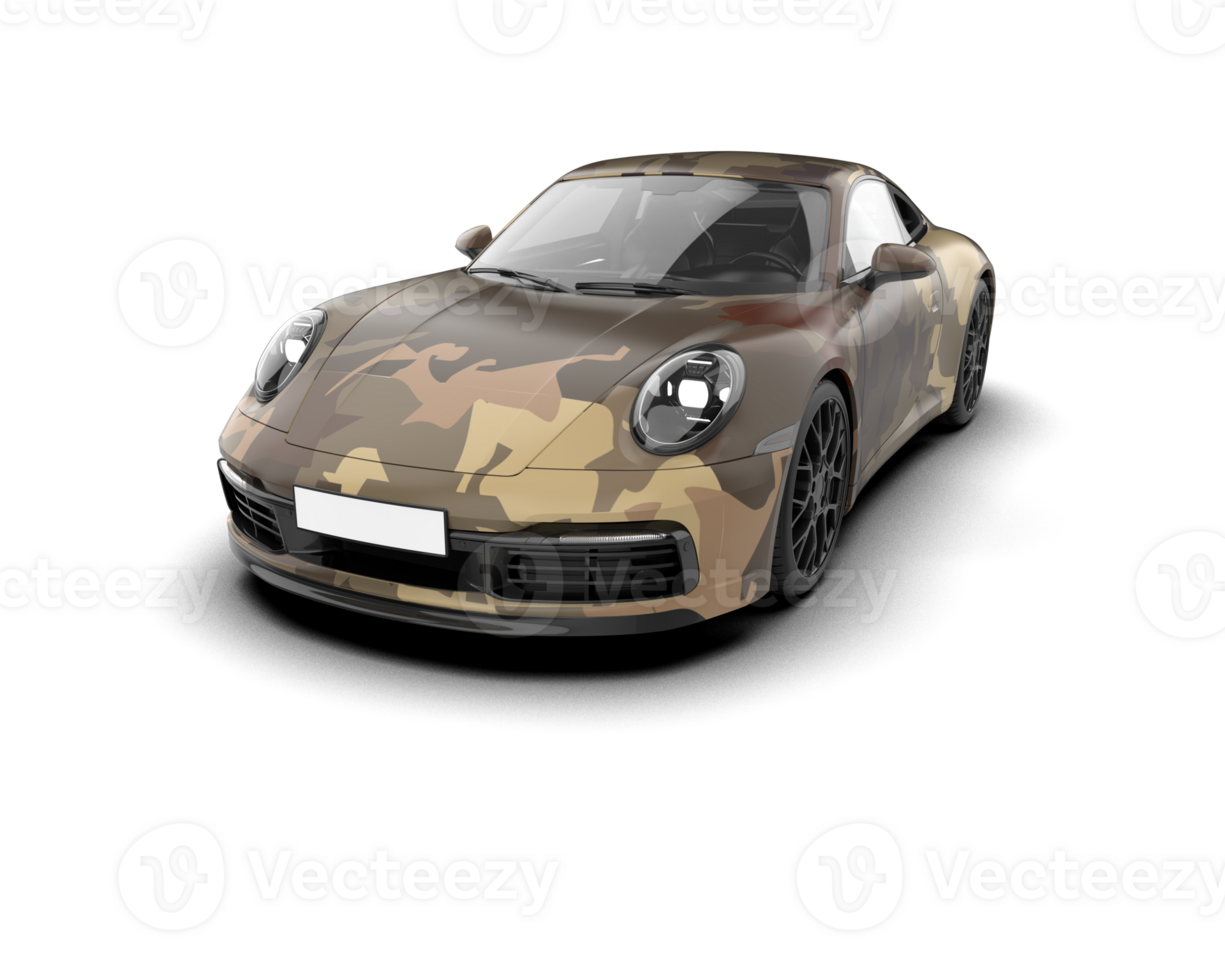 Realistic sport car isolated on background. 3d rendering - illustration png