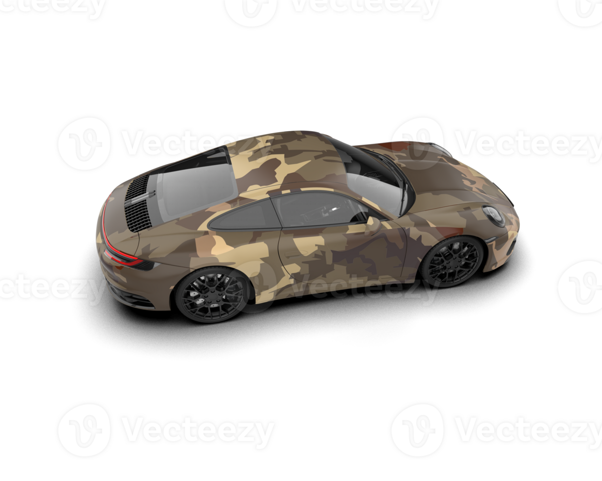 Realistic sport car isolated on background. 3d rendering - illustration png